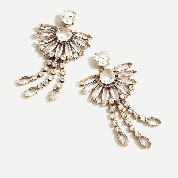 NWT J CREW | BRAND NEW | Gem fan earrings - Picture 1 of 2